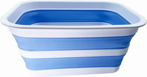 Vista 12 de SAMMART Tina plegable de 12 litros (3.17 galones), bandeja portátil de picnic al aire libre, lavabo de lavado portátil, bañera de plástico que Gris