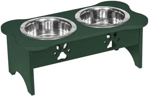 Vista 94 de Poly Lumber - Comedero doble de hueso mediano de 2 cuartos de galón, color negro