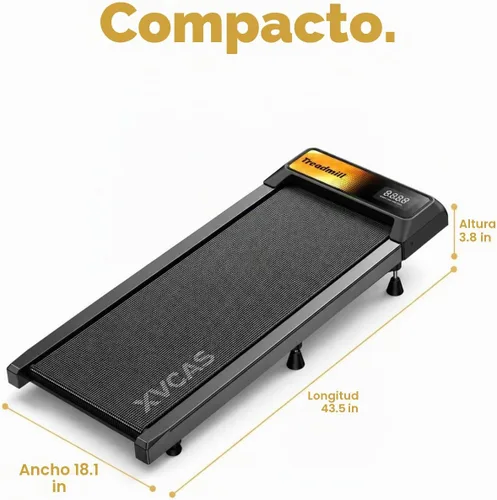 Vista 8 de Walking Treadmill Pad with 0–5-8% Incline, 2.5HP Compact Treadmill，Perfect for Running, Walking & Under-Desk Use，Quiet Operation for Home or Office