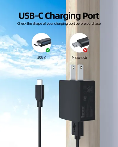Vista 3 de Superer Cargador de CA USB C de 5 pies para Samsung Galaxy A03S A02s A01 SM-A025 SM-A037 SM-S134 USB C Adaptador de carga rápida Cable