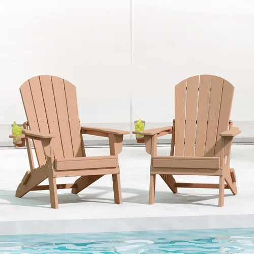 Vista 33 de HDPE Silla Adirondack plegable, Aruba