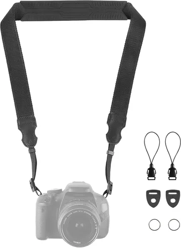 Vista 20 de FIEIL Correa de Cuello Correas de Cámara de Silicona - Correa Acolchada para Cámara, Correa de Hombro de Nailon Ajustable de 1.5" de Ancho Verde