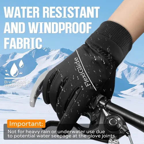 Vista 4 de Guantes de esquí impermeables de invierno para hombres y mujeres, nieve cálida para ciclismo, clima frío, conducción en bicicleta, correr