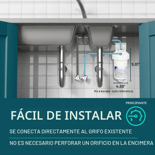 Vista 7 de Sistema de filtración de agua de hogar Pure Whole de 3M Aqua., Blanco, AP200