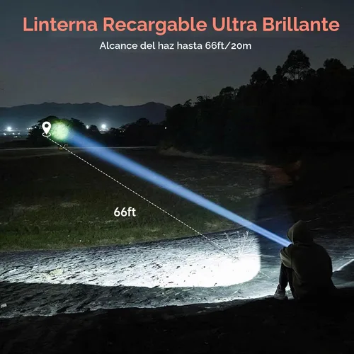 Vista 3 de Luz de trabajo magnética recargable, luz de trabajo LED de 400 lm con reflector y proyector COB, 5 modos, tiempo de ejecución de 3 a 7 horas