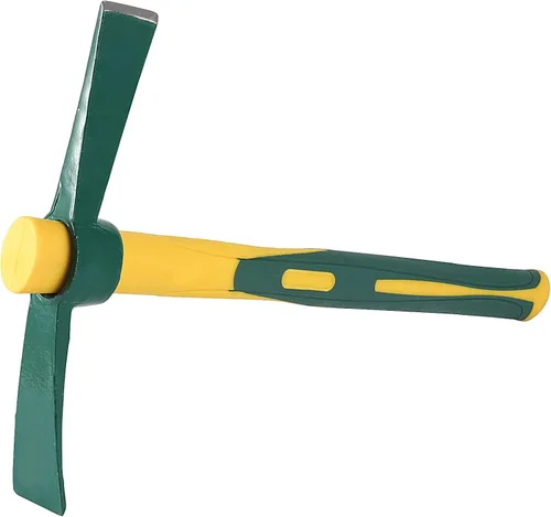 Vista 4 de ZOENHOU 2 piezas de 15 pulgadas sólido Pick Mattock, hacha forjada de jardín forjada, azada de mattock Adze con mango de goma resistente