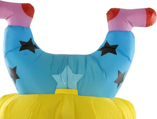 Vista 5 de TOPINCN Disfraz inflable para adulto, disfraz de fiesta de payaso, disfraz inflable de payaso al revés, disfraz de cosplay, overol de fantasía