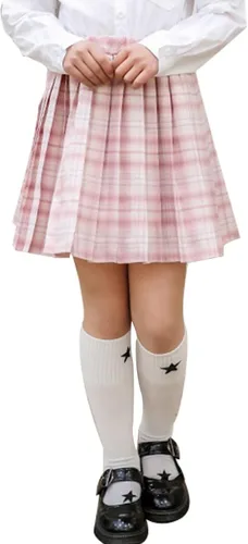 Vista 3 de Tivifox Faldas de tenis plisadas para mujer y niña, falda acampanada de cintura alta, uniforme escolar, pantalón deportivo de golf con pantalones