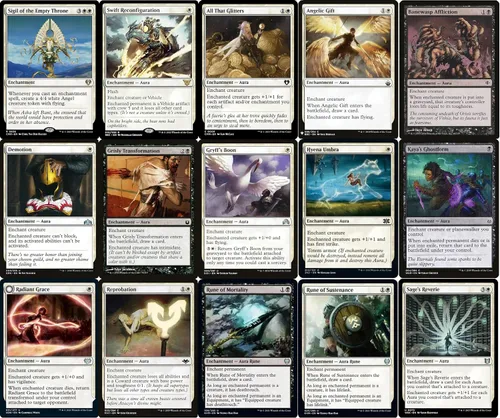 Vista 5 de Elite Commander Enchantment Aura Deck - Orzhov Negro Blanco - Eriette, The Charmed Apple - EDH cEDH - 100 cartas - Magic The Gathering Deck - Muy