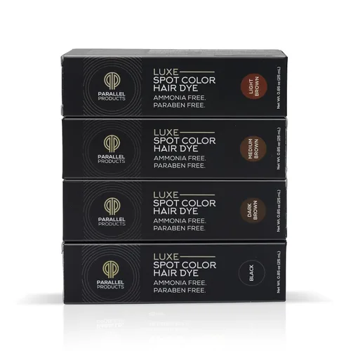 Vista 6 de Parallel Products - Luxe Color (negro) - Tinte para el cabello crema - 0.8 fl oz - Tinte para colorear manchas profesional - Cubre el cabello gris