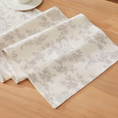 Vista 12 de Caminos de mesa de 100% algodón estilo pastoral francés, 13x36 pulgadas, caminos de mesa de granja negros de 36 pulgadas de largo, decoración