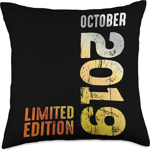 Vista 4 de Since October 2019 Retro 2019 Vintage 2019 October Throw Pillow
