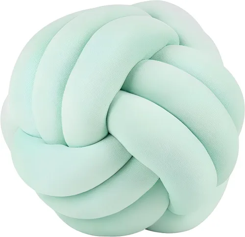 Vista 22 de Almohada de nudo de bola redonda, cojines de almohada de felpa para decoración de habitación de niños, juguete calmante para aliviar el estrés Rosa