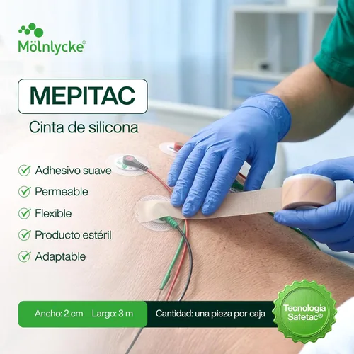Vista 2 de Cinta de silicona suave Mepitac 298300, 2 cm / 0.8 in x 3.3 yd