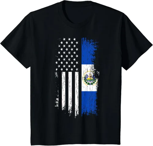 Vista 46 de Camiseta de la bandera de Estados Unidos salvadoreño - Camiseta de El Salvador USA