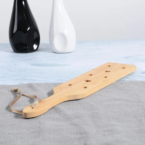 Vista 6 de HILAZA Paleta de madera de bambú, paleta de madera de 13.3 pulgadas con agujeros de flujo de aire