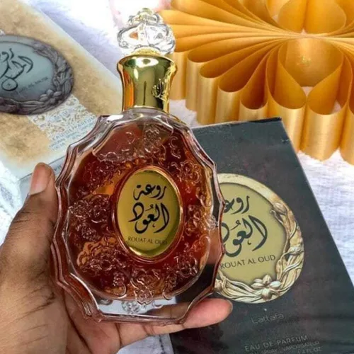 Vista 3 de Lattafa Rouat Al Oud - Eau de Parfum en espray unisex, 3.4 onzas