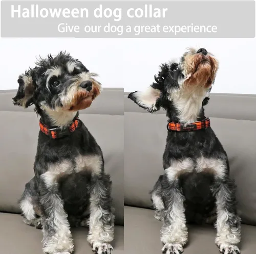 Vista 337 de Aring Pet Collar de algodón, ligero y ajustable, con hebilla de liberación rápida, para perros pequeños, medianos y grandes, para cachorros, S, Hoja