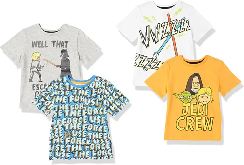 Vista 17 de Amazon Essentials Disney Marvel Star Wars Camisetas de manga corta para niños y bebés (anteriormente Spotted Zebra), Multipacks