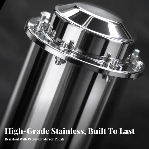Vista 6 de Time Storage Container Stainless Steel Cylinder Capsule for Valuables and Keepsakes with Brushed Silver and Circular Band for Drawer Shelf