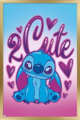 Vista 15 de Trends International Disney Lilo and Stitch - Póster de pared, 22.4 pulgadas de largo x 14.7 pulgadas, versión enmarcada en madera de granero