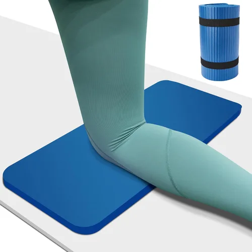 Vista 12 de Cojín de Rodillera para Yoga de 0.8 pulgadas (20mm) de Grosor Esterilla de Yoga con Correa de Transporte para Rodillas, Codos, Muñecas y Espalda sin