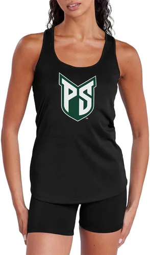 Vista 471 de Camiseta deportiva sin mangas oficial de NCAA Collegiate para mujer, con espalda cruzada, colección con logotipo primario