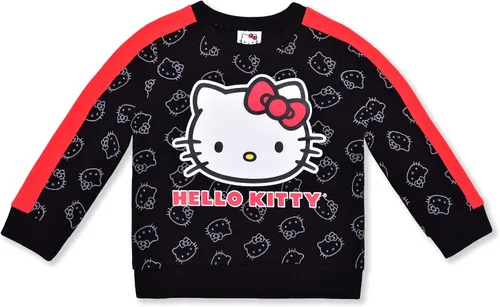 Vista 2 de Hello Kitty Plush Girl 2 Piece Sweater Top and Jogger Set Black