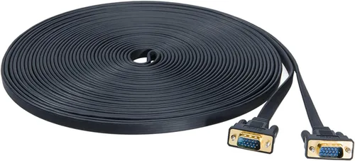 Vista 8 de DTech 32.8 ft ultra delgado monitor de computadora VGA cable largo 32 pies macho a macho 15 pines conector estándar SVGA cable negro