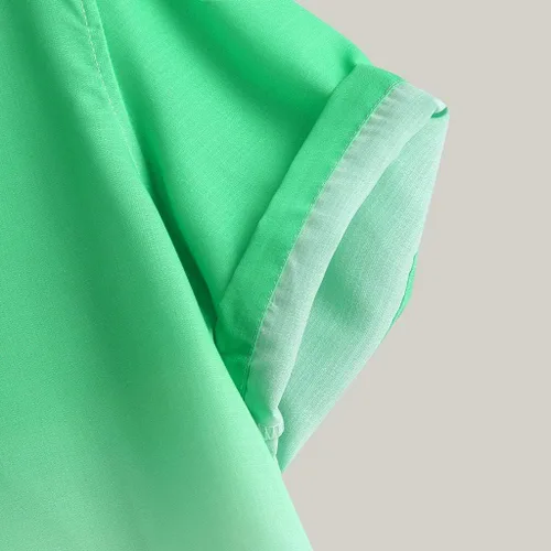 Vista 5 de ZEFOTIM Camisas de lino para hombre, manga corta, con botones, degradado, casual, ajustado, guayabera, playa, trabajo, verano hawaiano