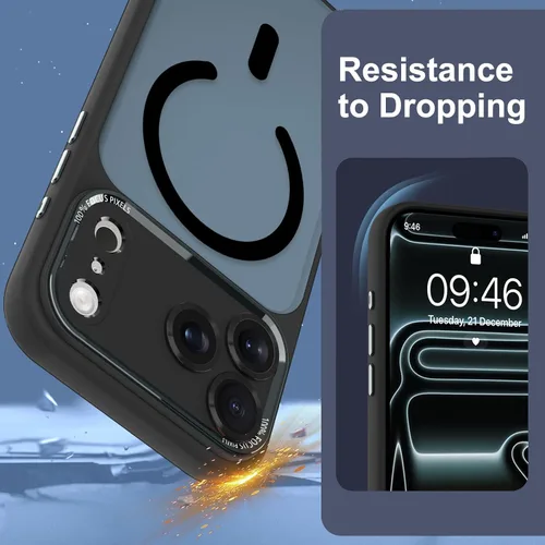 Vista 2 de ZIYE Funda magnética hecha para iPhone 17 Pro Max de 6.9 pulgadas [compatible con MagSafe] TPU suave y policarbonato duro, funda delgada