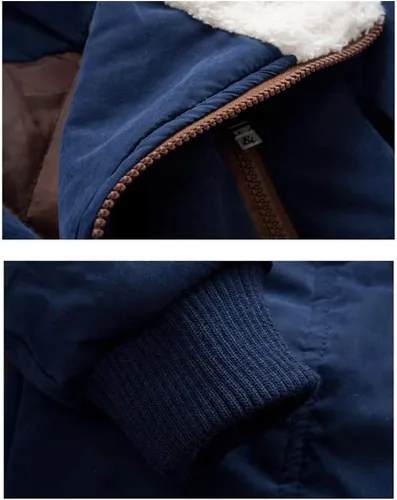 Vista 4 de Mallimoda Chaqueta tipo parka acolchada de algodón grueso con capucha para niño