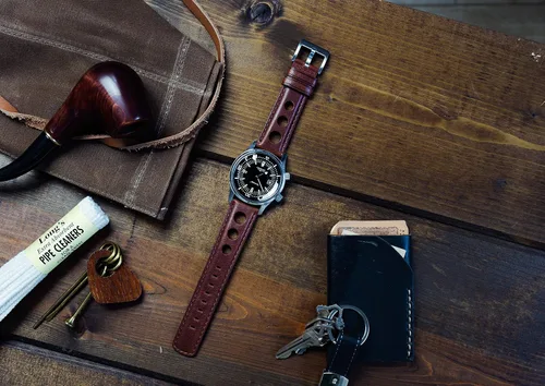 Vista 6 de Barton Racing & Rally Horween - Correas de cuero con barras de resorte de liberación rápida integradas, longitud estándar para muñecas de 5 a 8