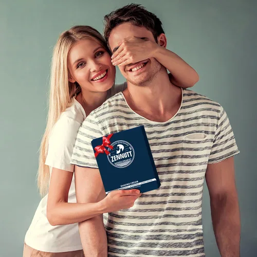 Vista 7 de Crema de afeitar para hombre, 8 piezas, juego de regalo de crema de afeitado de viaje, kit de crema de afeitar de lujo para hombre, regalo único