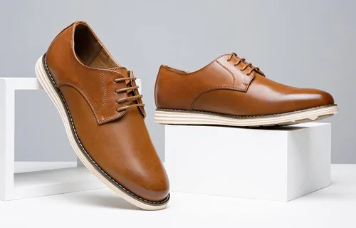 Vista 2 de VOSTEY - Zapatos de vestir para hombre, estilo casual, para hombre, zapatos con puntera, Oxford, zapato estilo formal y casual., 8