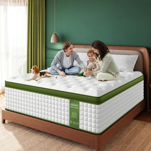 Vista 5 de BedStory Colchón firme de 13 pulgadas, colchón híbrido de la colección Hotel – Soporte lumbar y hombro específico para aliviar el dolor de espalda