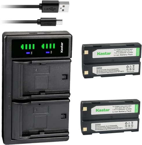 Vista 5 de Kastar Reemplazo del cargador de batería USB Ei-D-Li1 LTD2 para radio externa Trimble 2.4Ghz, colector de datos MT1000 GPS, colector de datos TELXON