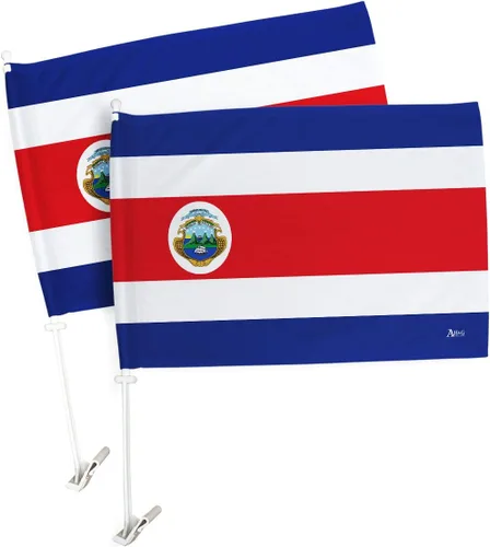 Vista 153 de Paquete de bandera de coche de la Copa del Mundo 2022 de Gales, bandera americana para carros, decoración de automóviles, pancarta pequeña