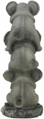 Vista 2 de Friends Elephants Totem Statue