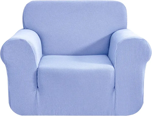 Vista 31 de CHUN YI - Funda elástica de 1 pieza para sillón grande, funda protectora suave de Jacquard con elastano, detalle de cuadros y parte inferior