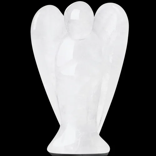 Vista 14 de YATOJUZI Estatua de ángel de obsidiana negra de 5 cm decorativa con cristales curativos de Reiki, piedra natural pulida tallada a mano, figuritas