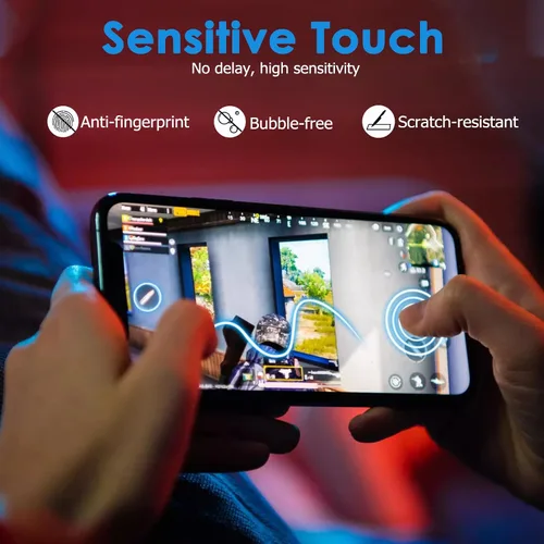 Vista 5 de LYWHL Paquete de 3 para Samsung Galaxy A14 5G Protector de pantalla, película protectora de vidrio templado HD transparente dureza 9H para Galaxy