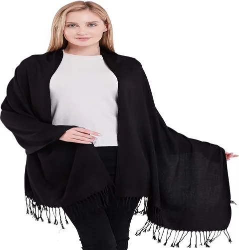 Vista 31 de CJ Apparel 100% Cashmere Shawls Shawl Scarf Wrap Stole Scarves Wraps Stoles Azul bebé