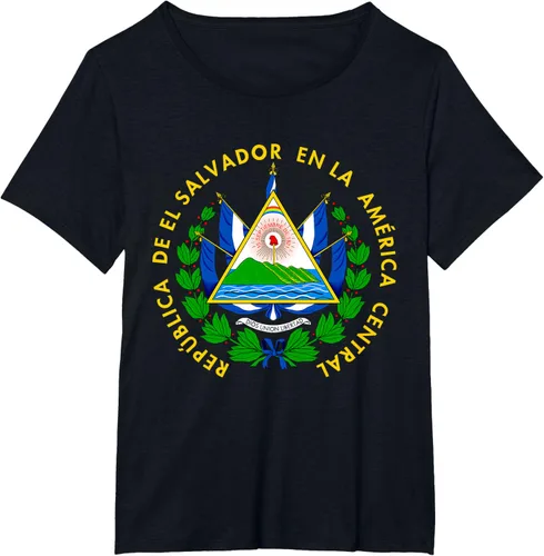 Vista 36 de Camiseta con diseño de emblema de la bandera de El Salvador