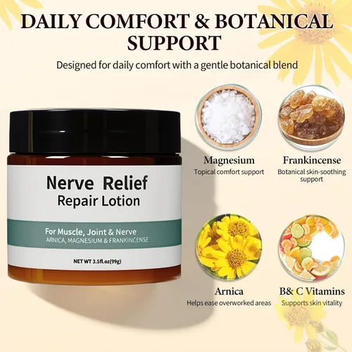 Vista 2 de 2 piezas de crema nerviosa, loción neuropatía con árnica, calmante natural para articulaciones, nutrición diaria para rodilla, manos, pies y piernas