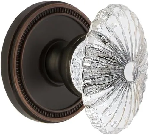 Vista 2 de Grandeur Pewter antiguo, 820641 Soleil Rosette Pomo de cristal burdeos, Privacidad-2.375