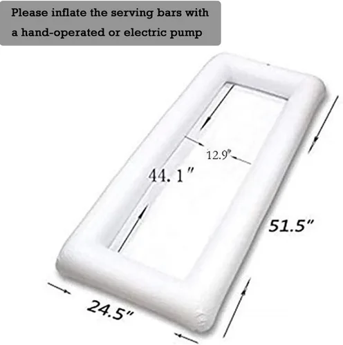 Vista 6 de Barras de servir inflables para bufé de hielo, bandejas para servir ensaladas, soporte para bebidas y alimentos, contenedores refrigerantes