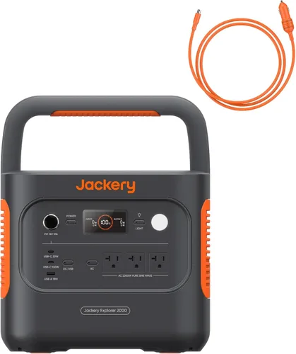 Vista 18 de Jackery Explorer 2000 v2 Estación de Energía Portátil, Batería de Respaldo Doméstica LiFePO4 de 2042Wh, Generador Solar de 2200W, Carga Rápida USB-C