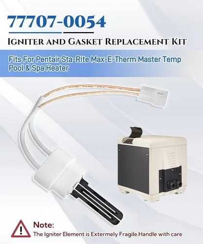 Vista 2 de 77707-0054 Kit de encendido para calentador de piscina con junta compatible con Pentair Sta-Rite Max-E-Therm MasterTemp 200/250/300/400