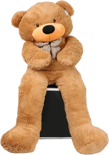 Vista 8 de Joyfay Oso de peluche gigante de 63 pulgadas, color marrón claro, enorme 5.25 pies, oso de peluche, regalo grande de San Valentín
